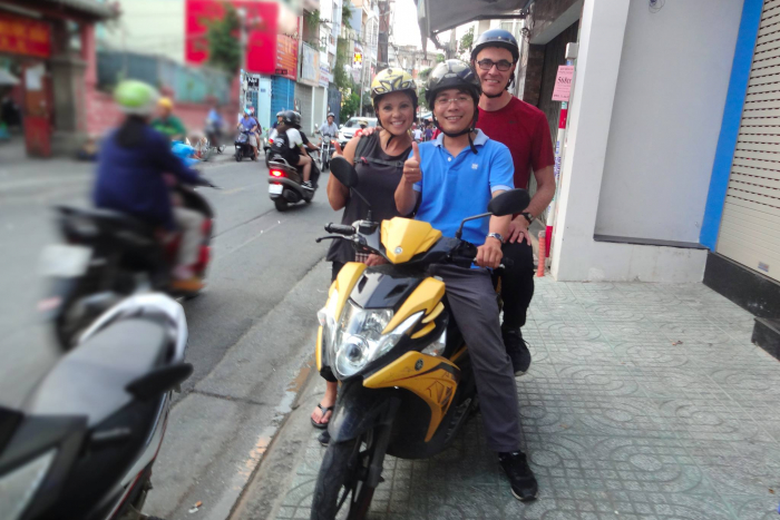 Saigon Food Tour By Night - Back Of A Motorbike